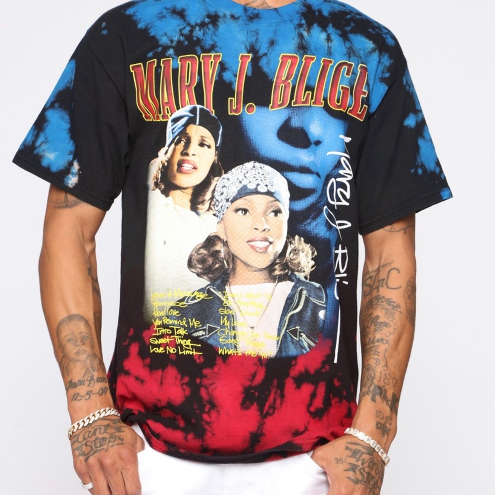 Mary J Blige Short Sleeve Tee - Black/combo
